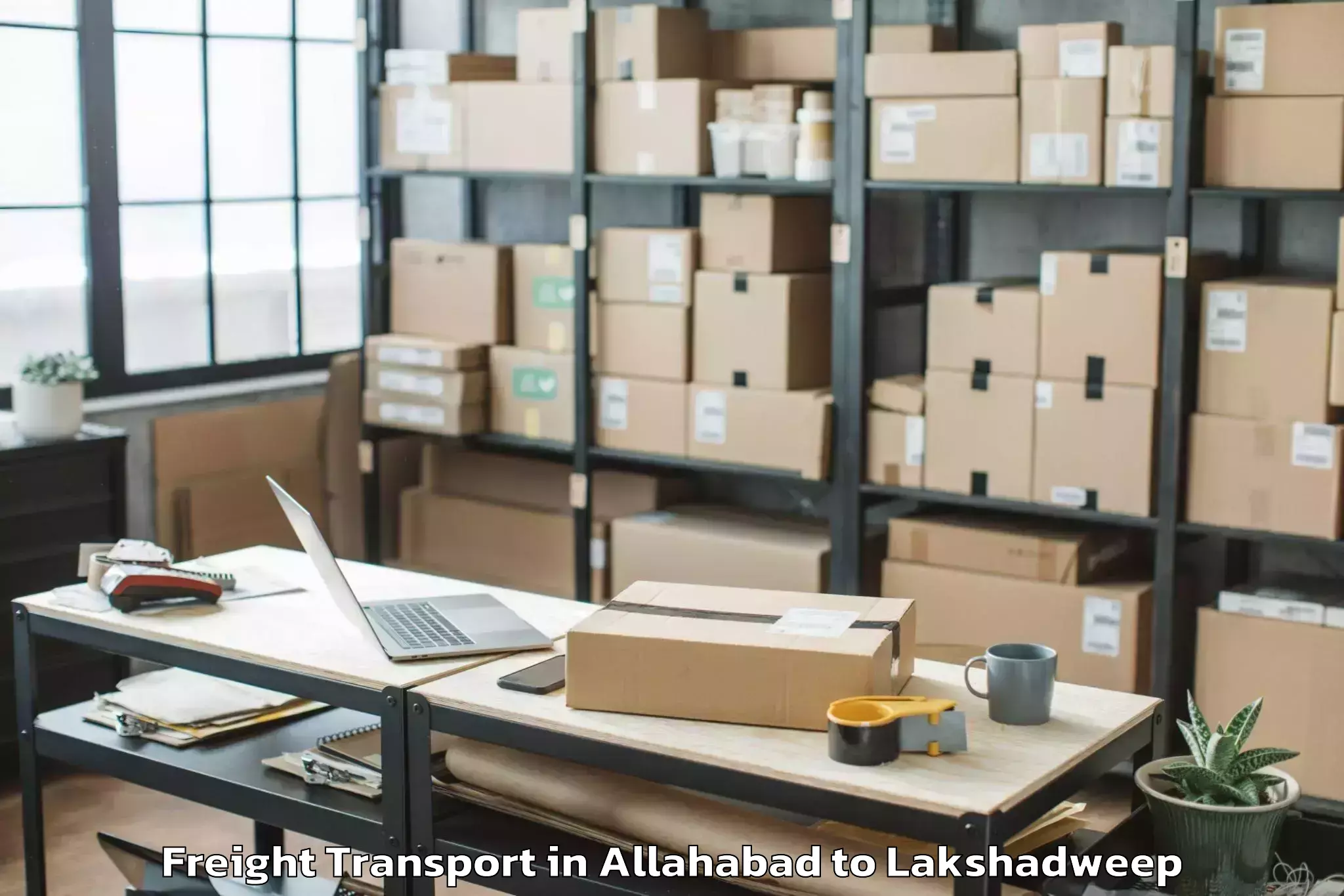 Book Allahabad to Andrott Freight Transport Online